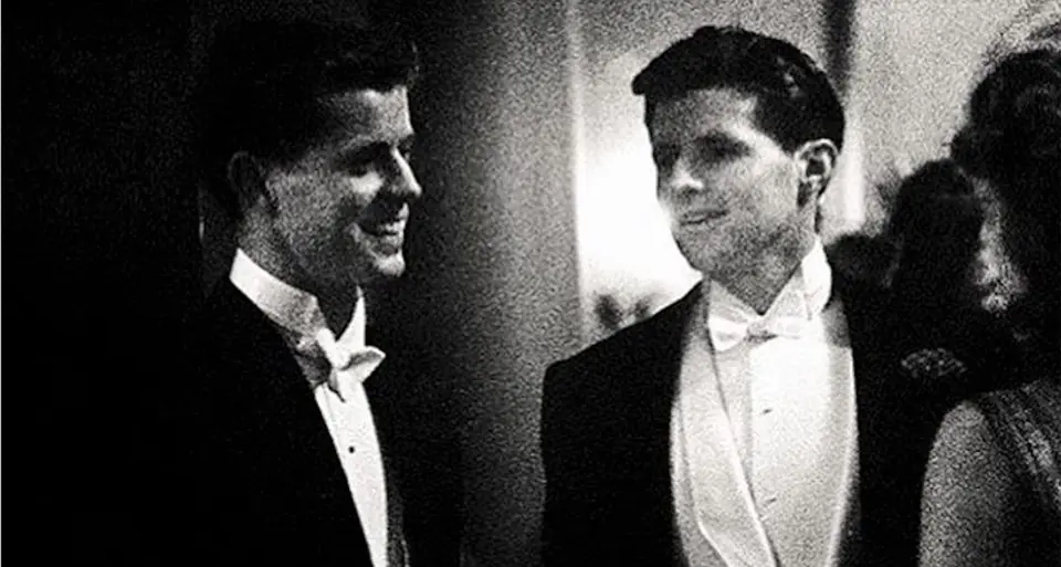 The ambassador's two sons in evening dress, Joe Kennedy Jr and John F. Kennedy, 1938